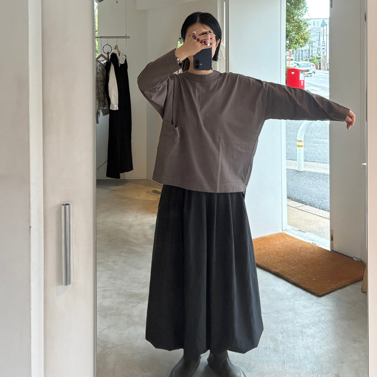 handsofcreation//16/-JPN天竺ドロップショルダーポケットPO 02640827