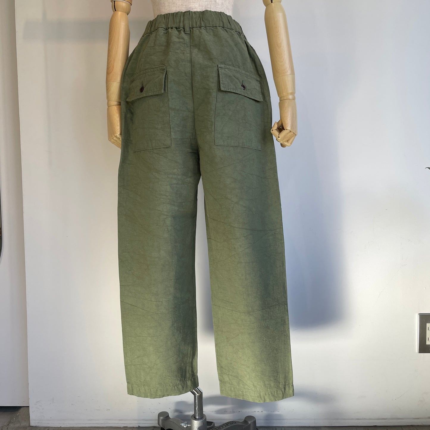 handsofcreation//綿麻リバーシブルカルゼファナージュワークパンツ　0161302