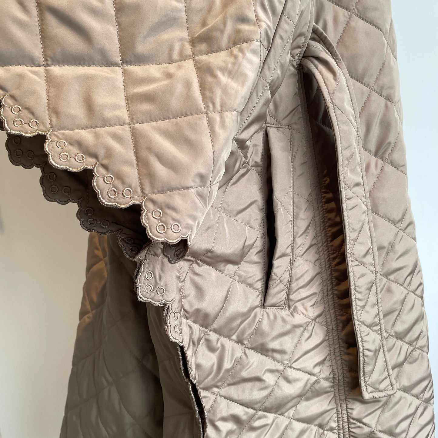 porterdesboutons//キルティングスカラップポンチョコート　P-14-1-057