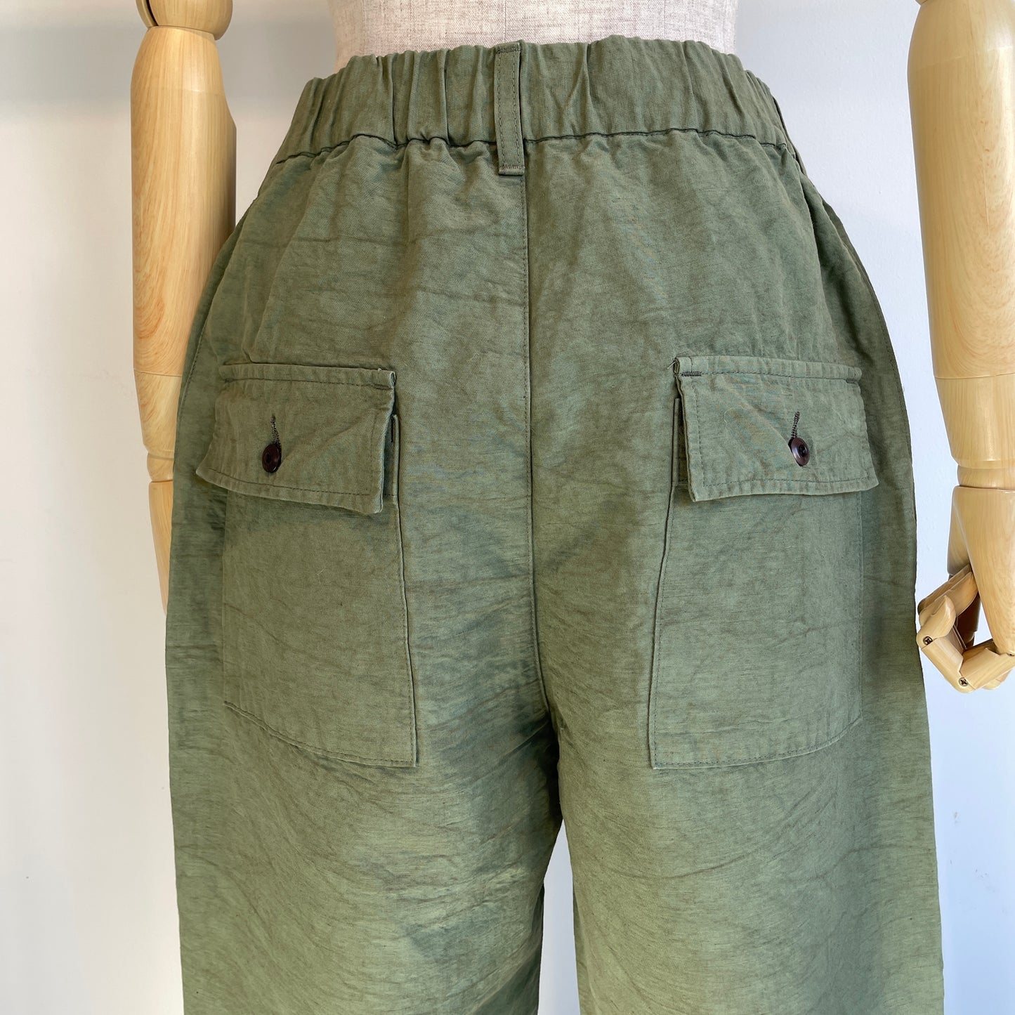 handsofcreation//綿麻リバーシブルカルゼファナージュワークパンツ　0161302