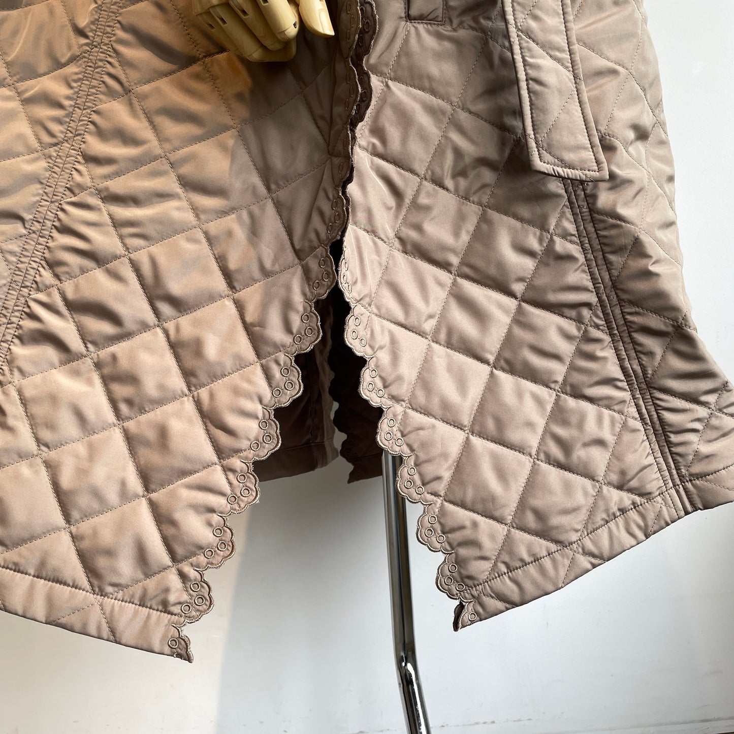 porterdesboutons//キルティングスカラップポンチョコート　P-14-1-057