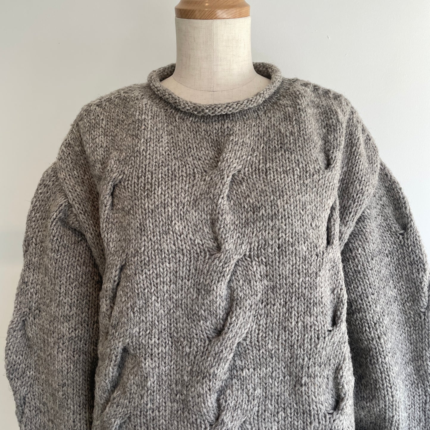 handsofcreation//ローゲージニット手編みBigケーブルP/O 01540724