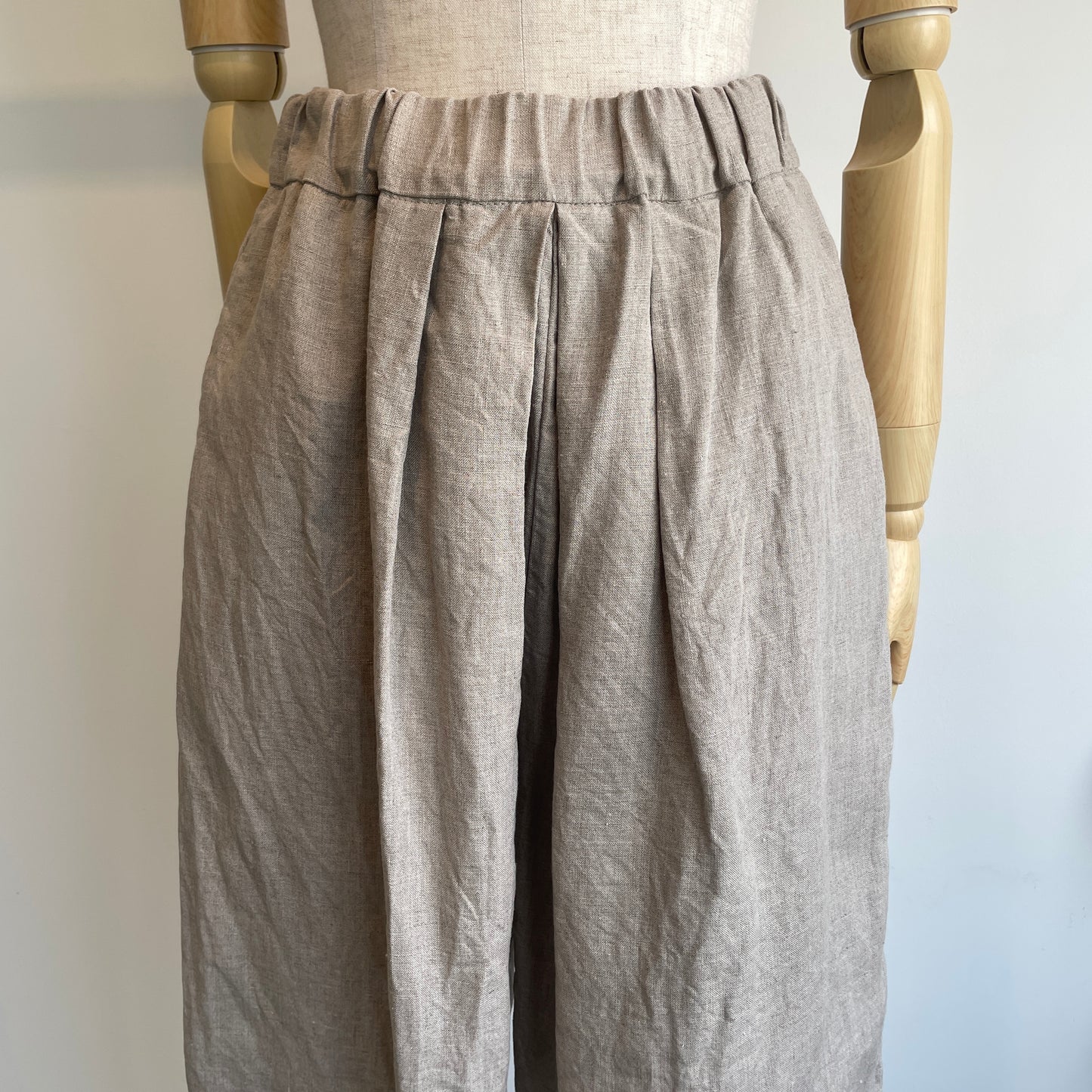 yuni//40/1 Linen easy gum tack パンツ　1701PT028261