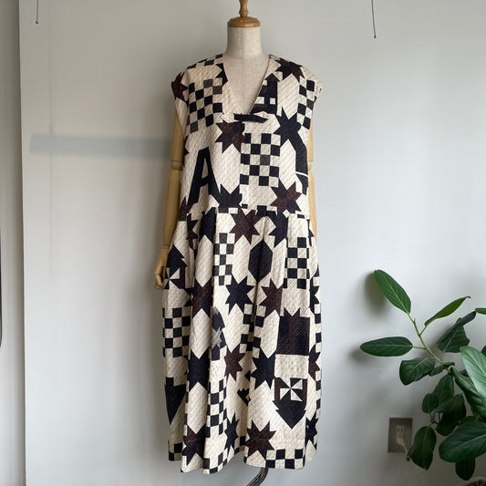 ASEEDONCLOUD //Study uniform dress(Map quit print)  252302