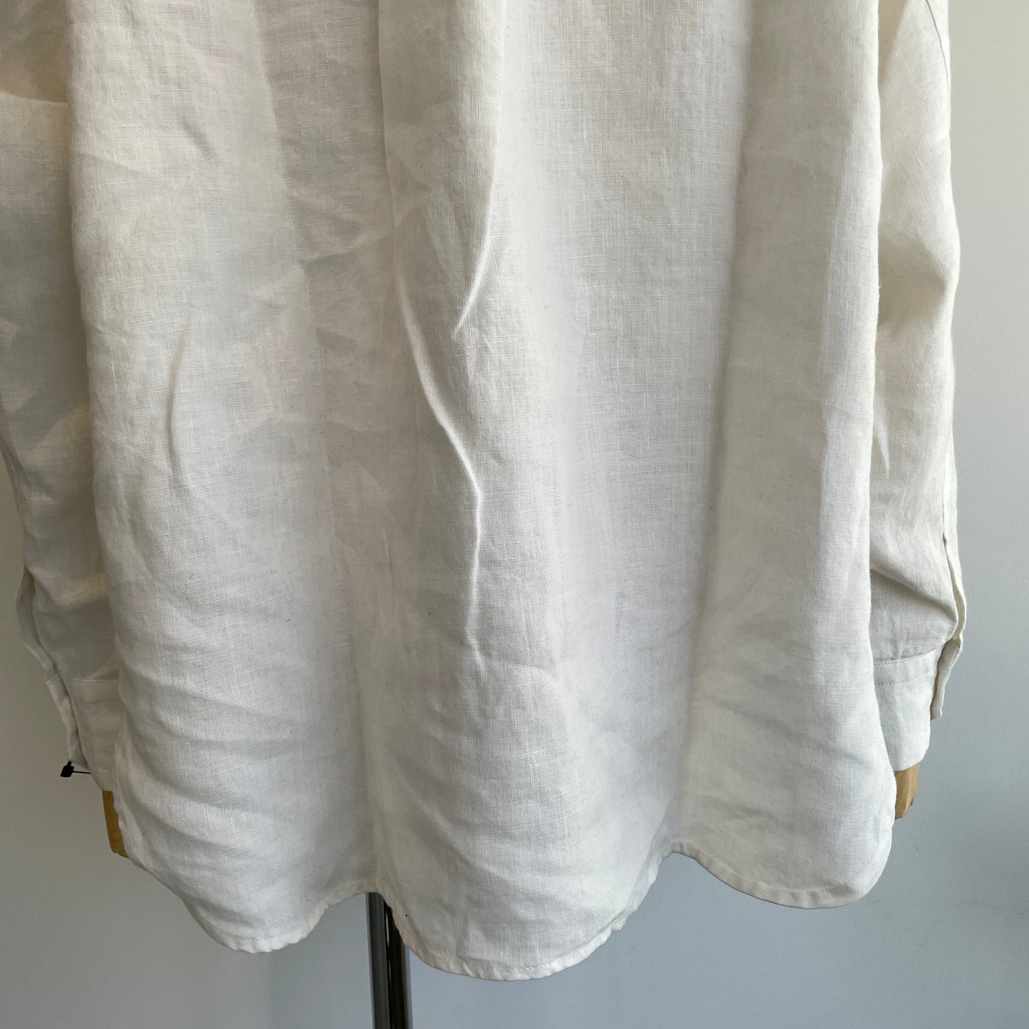 handsofcreation//40/-Linen分微起毛フリルシャツ　01610602