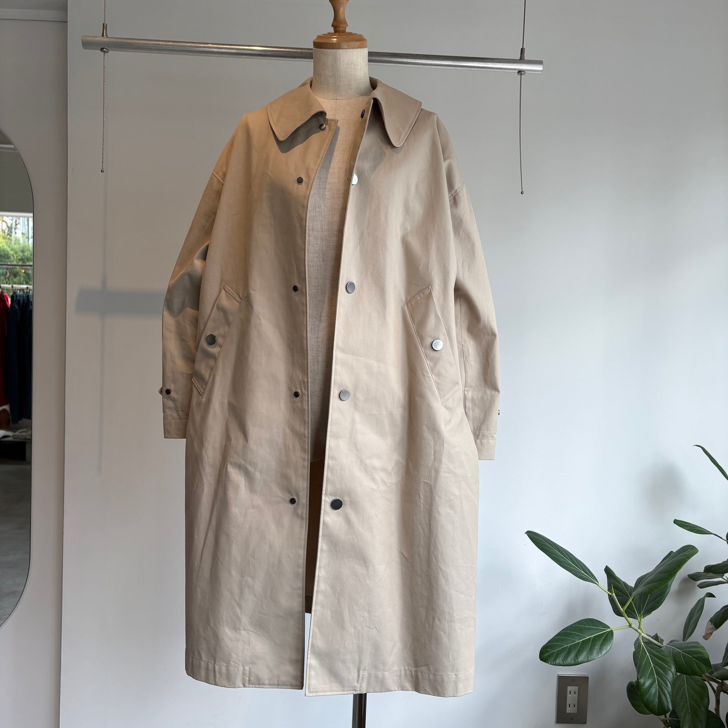 handsofcreation//2/60シャンブレーギャバ撥水ステンコート　2610001