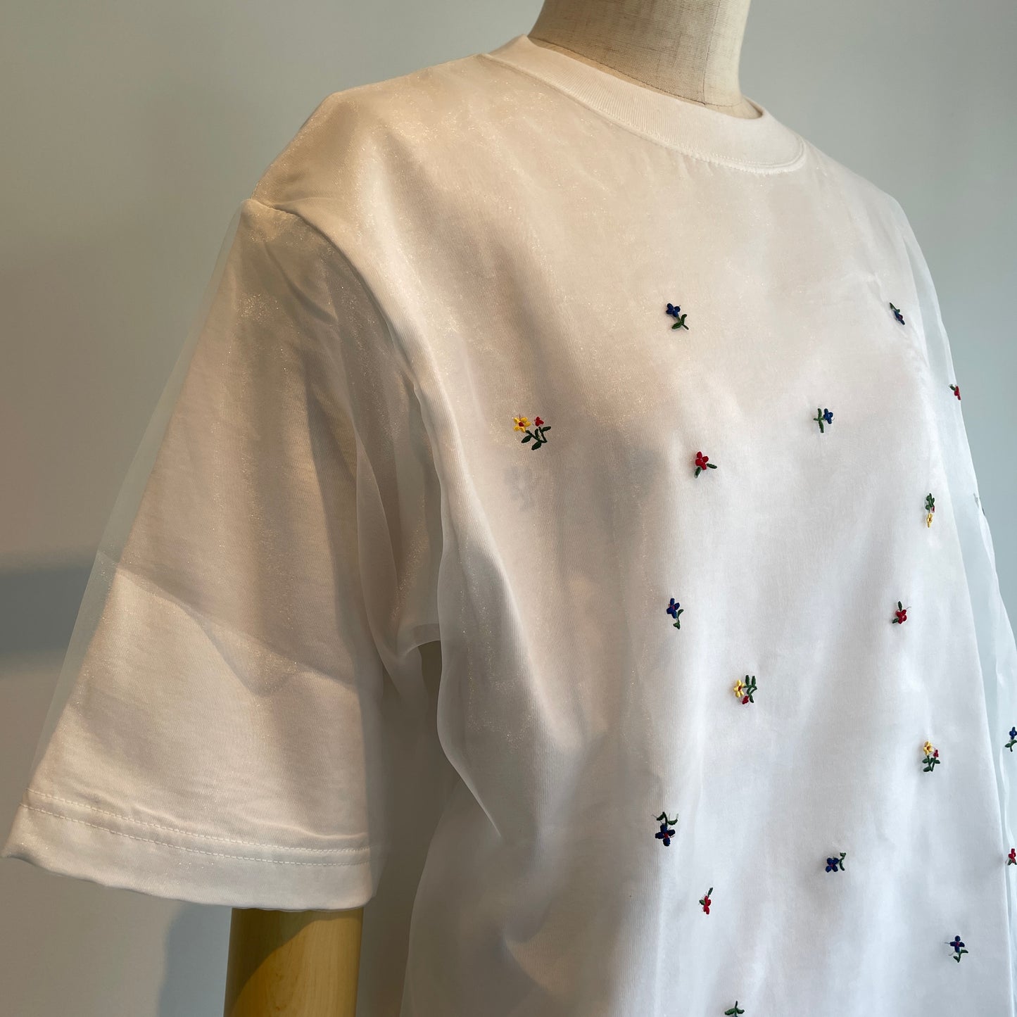 porter des boutons//Petite fleurドゥーブルTシャツ　P21-3-035