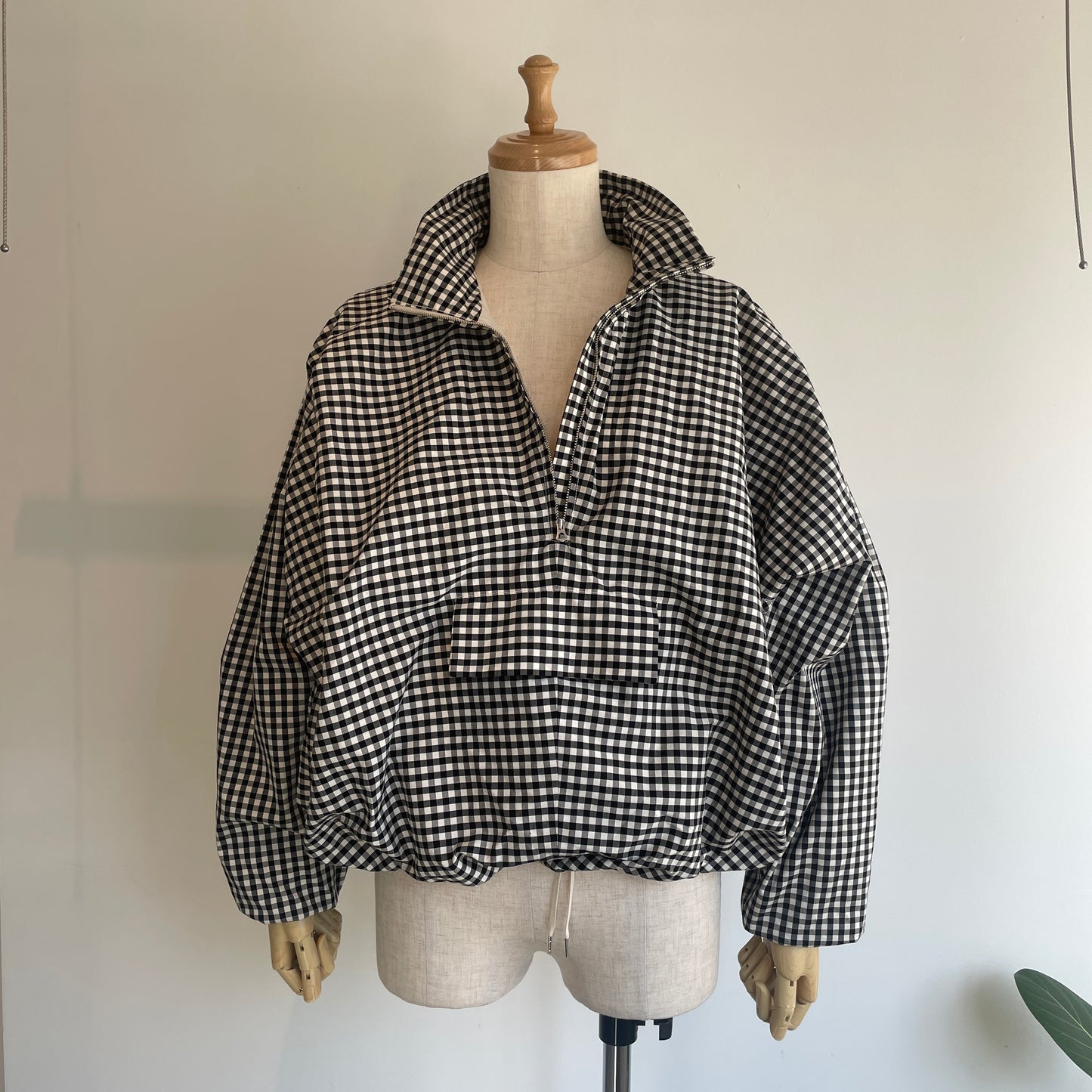 HAVERSACK //コットンシルクギンガムチェックZIPブルゾン 872624