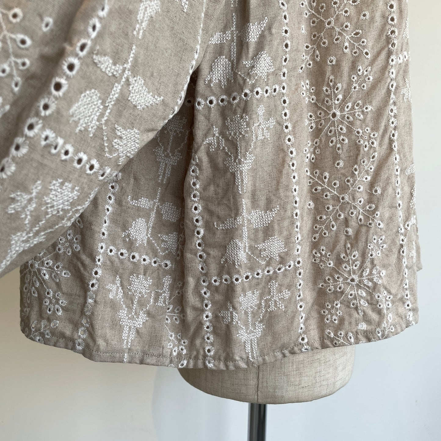 qiri//grow’ embroidery ギャザースリーブブラウス　6301BL005261