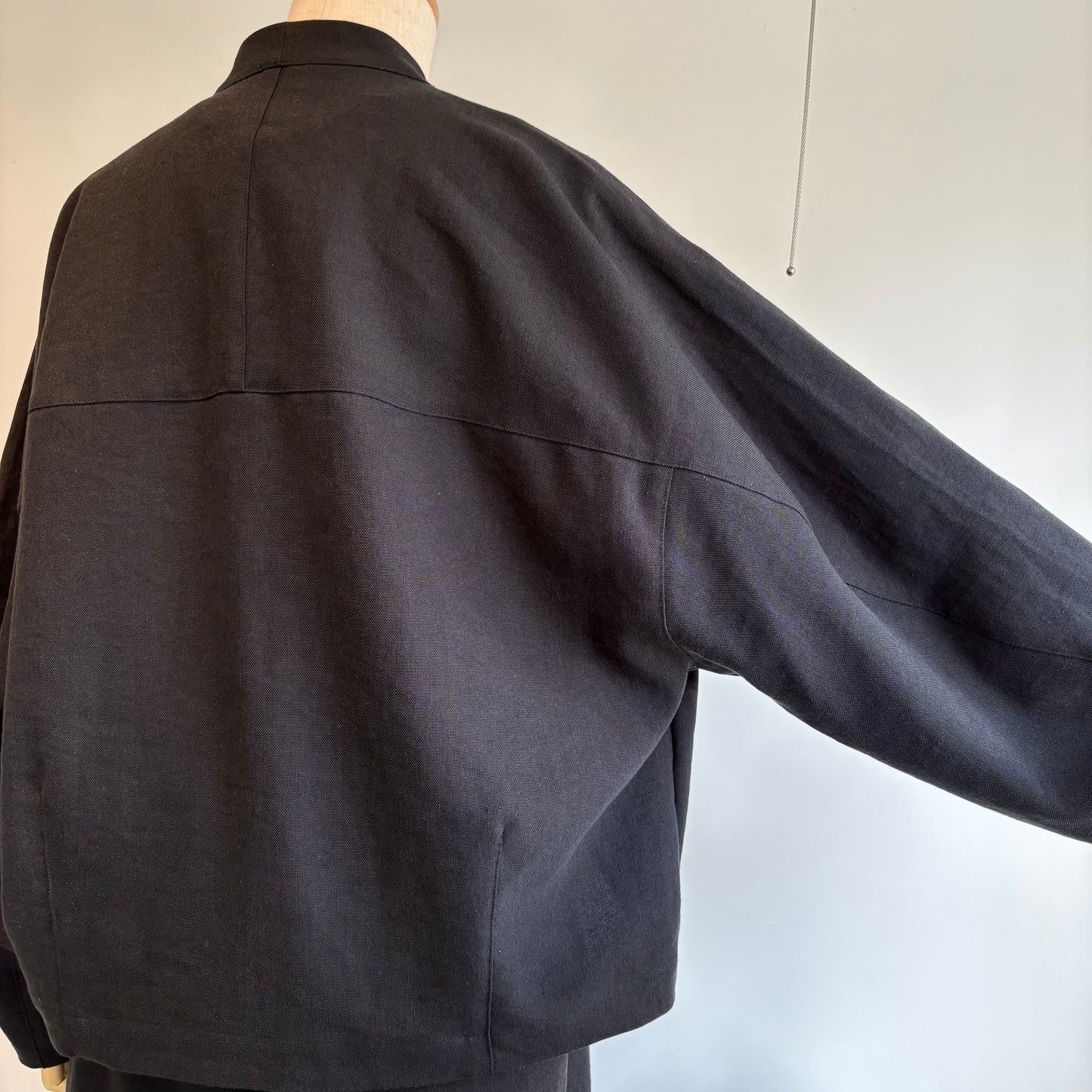 yuni//Linen/Polyester double cocoon short ジャケット　1701JK003261