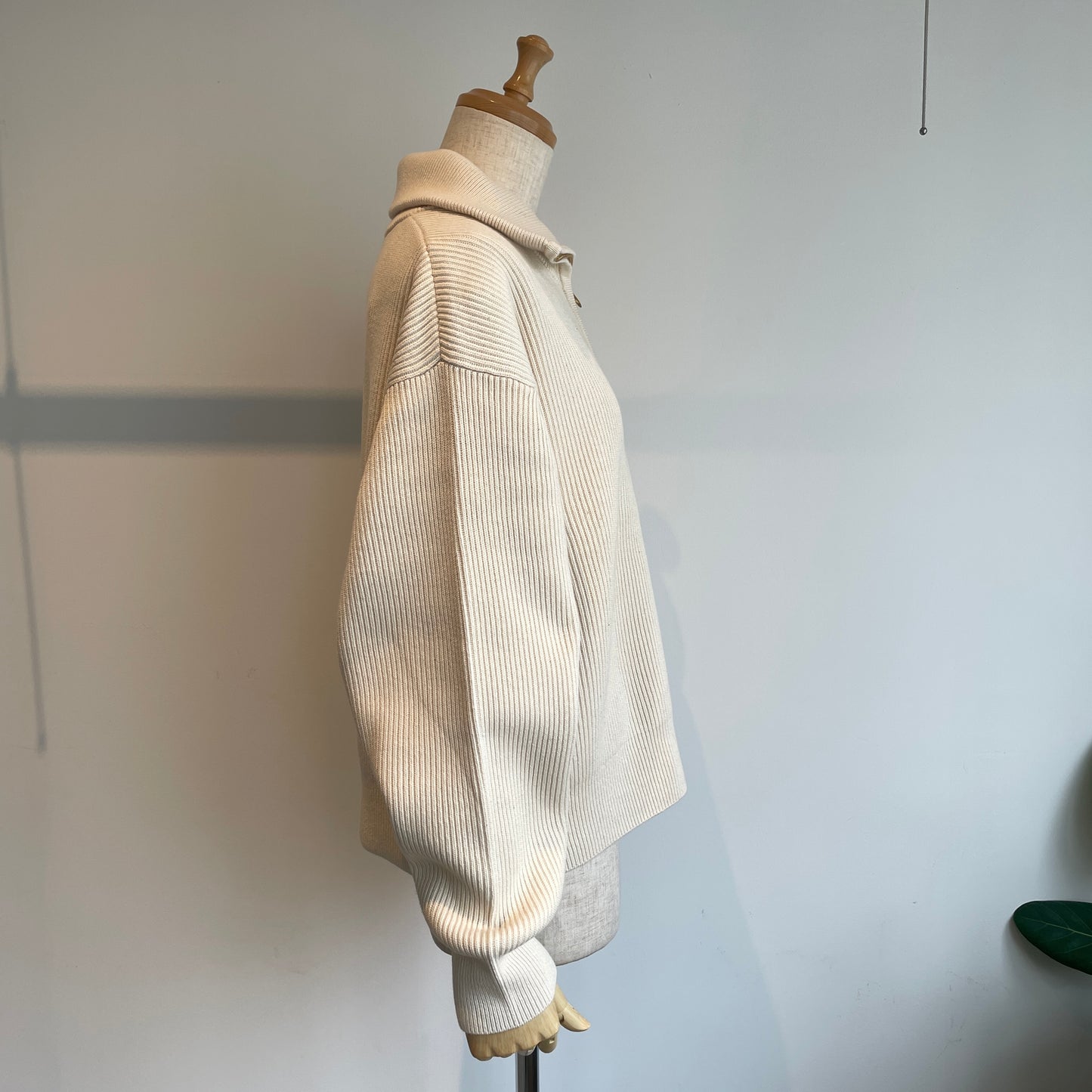 UNDYED //HALF ZIP AZE KNIT 25F214