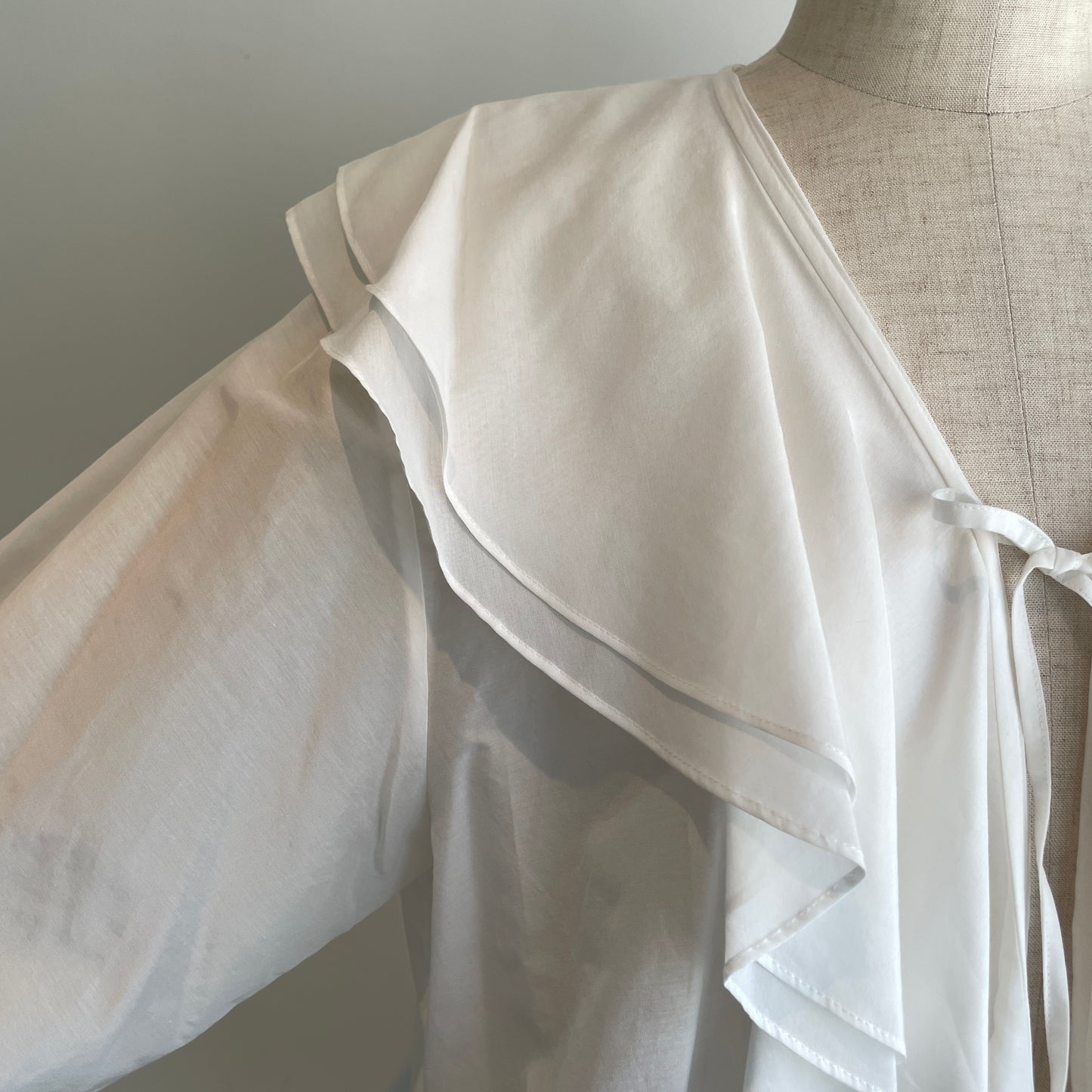 heriter//cotton silk raffle blouse H2-26-3003