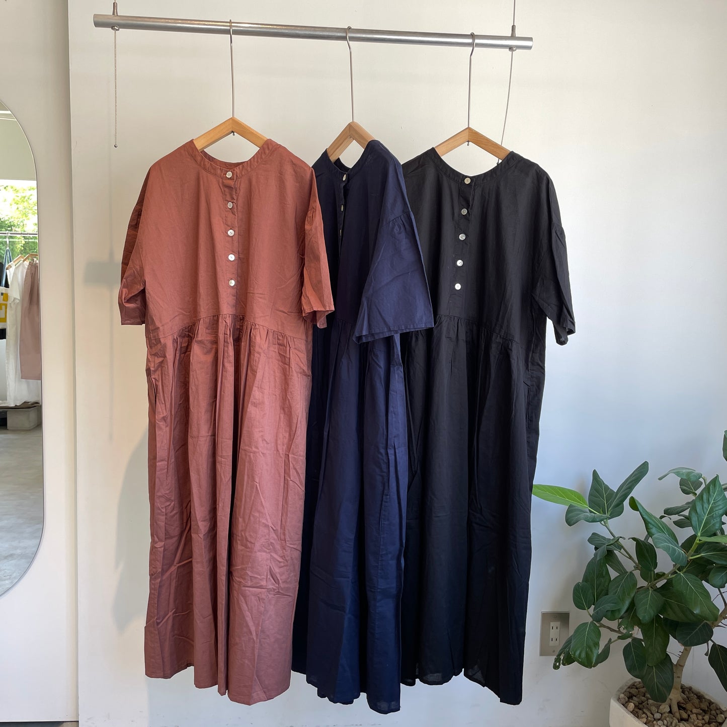 handsofcreation//60/-綿麻リネンローンクルーN2way OP 01530116