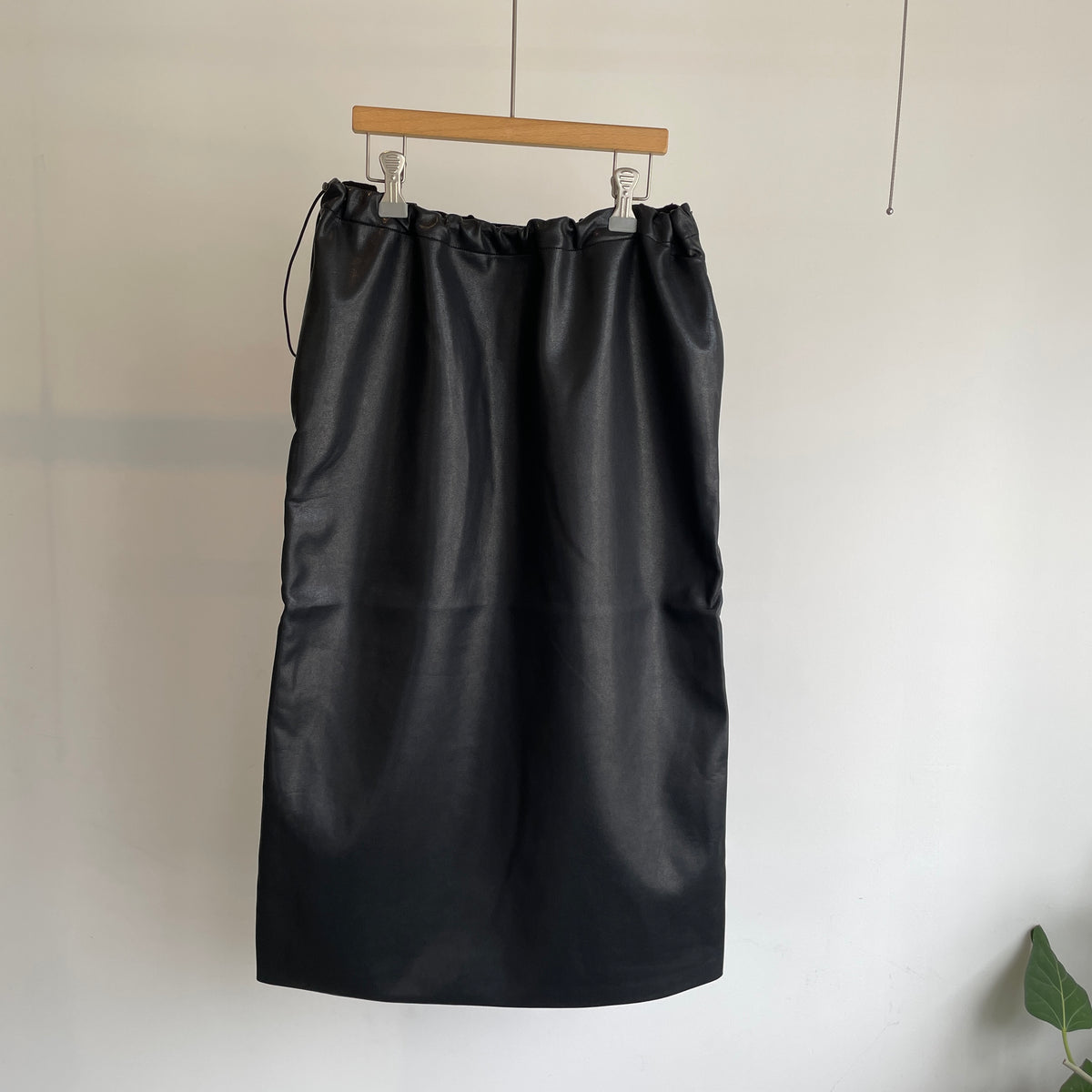 ALWEL//FAUX LEATHER DRAWSTRING SKIRT NAP-2