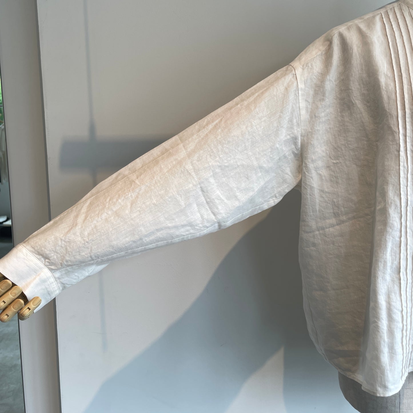 handsofcreation//Linen/Ra/chambrayプチスタンドタックフリルBL 01610612
