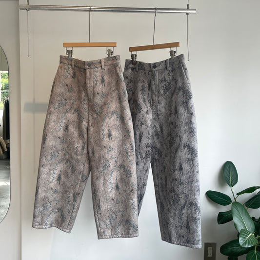 qiri //old letter flowers カーブパンツ　6301PT010252