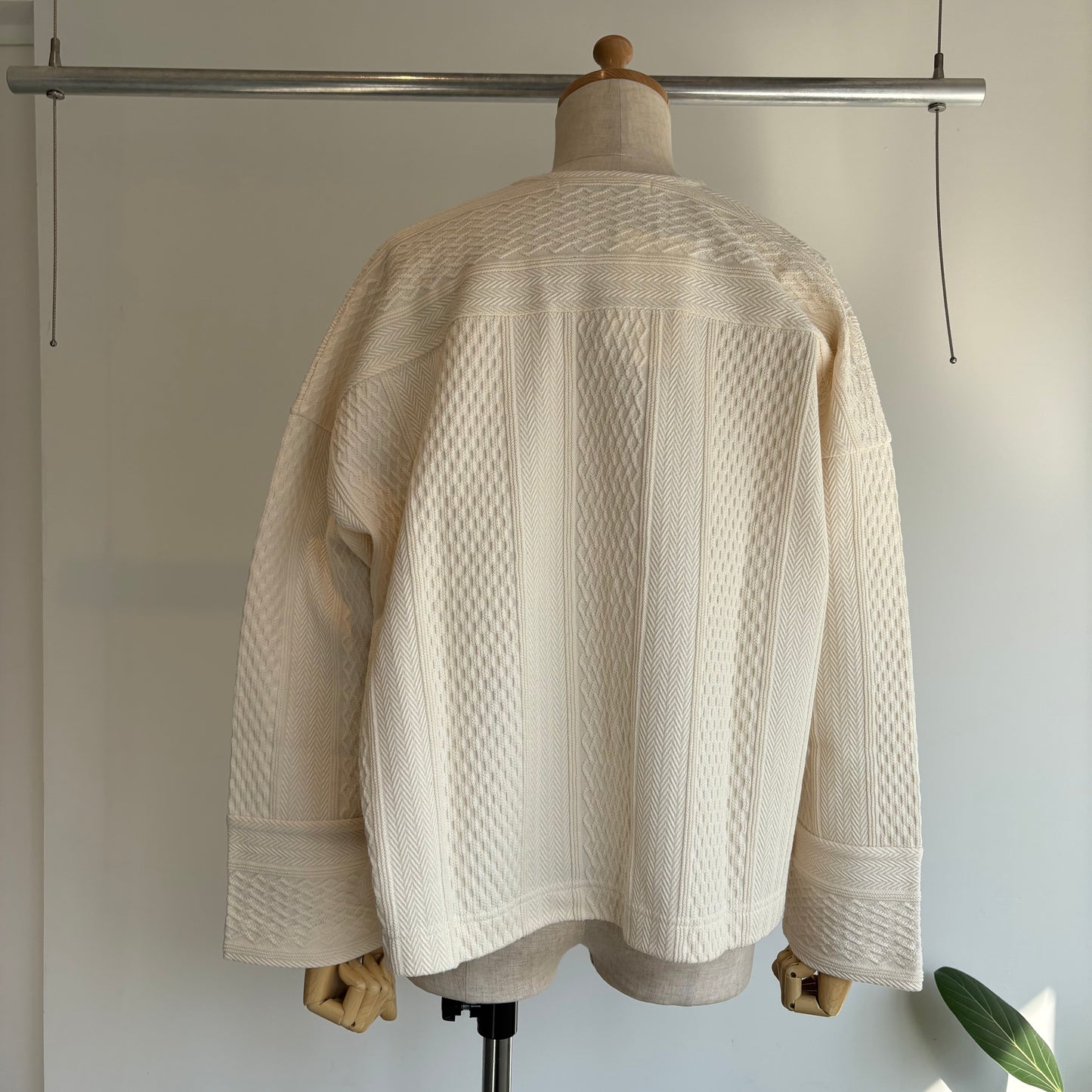 porter des boutons//マルチジャガードカーディガン　P-25068