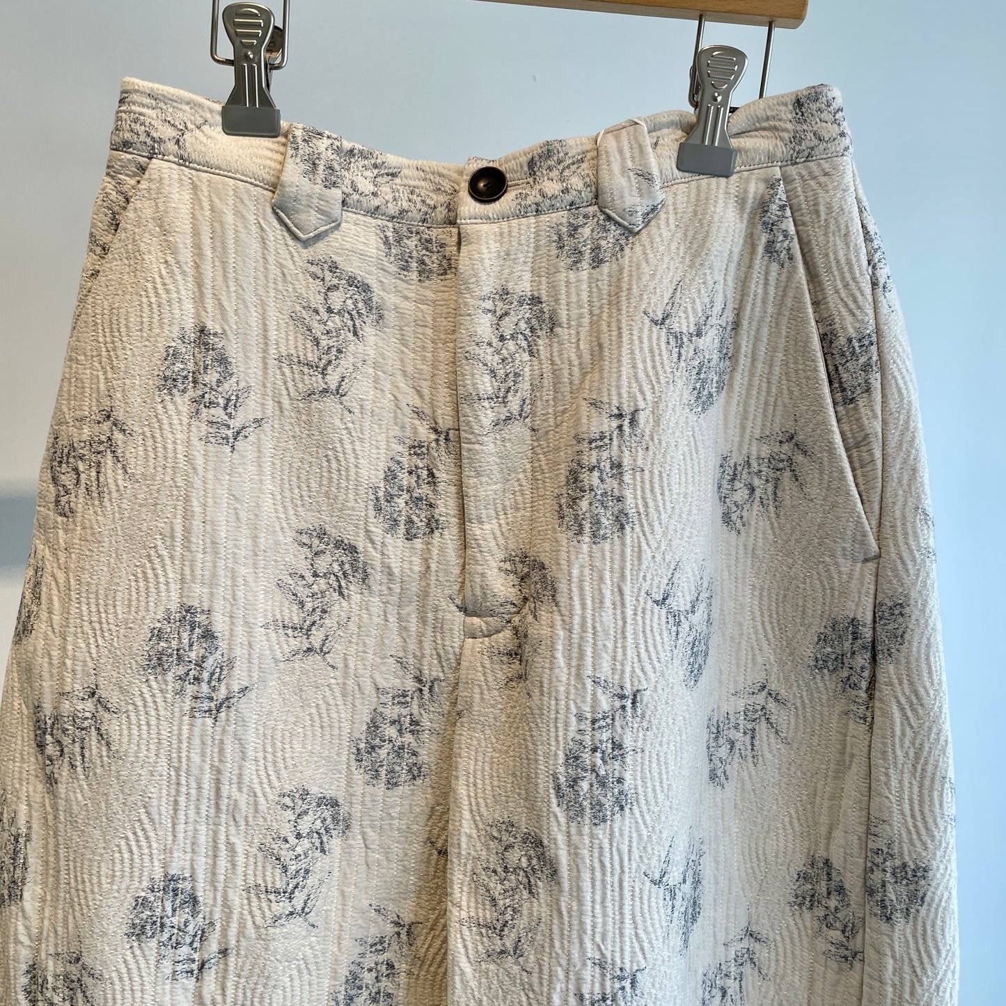 qiri //flower quilt JQ wide pants PT003