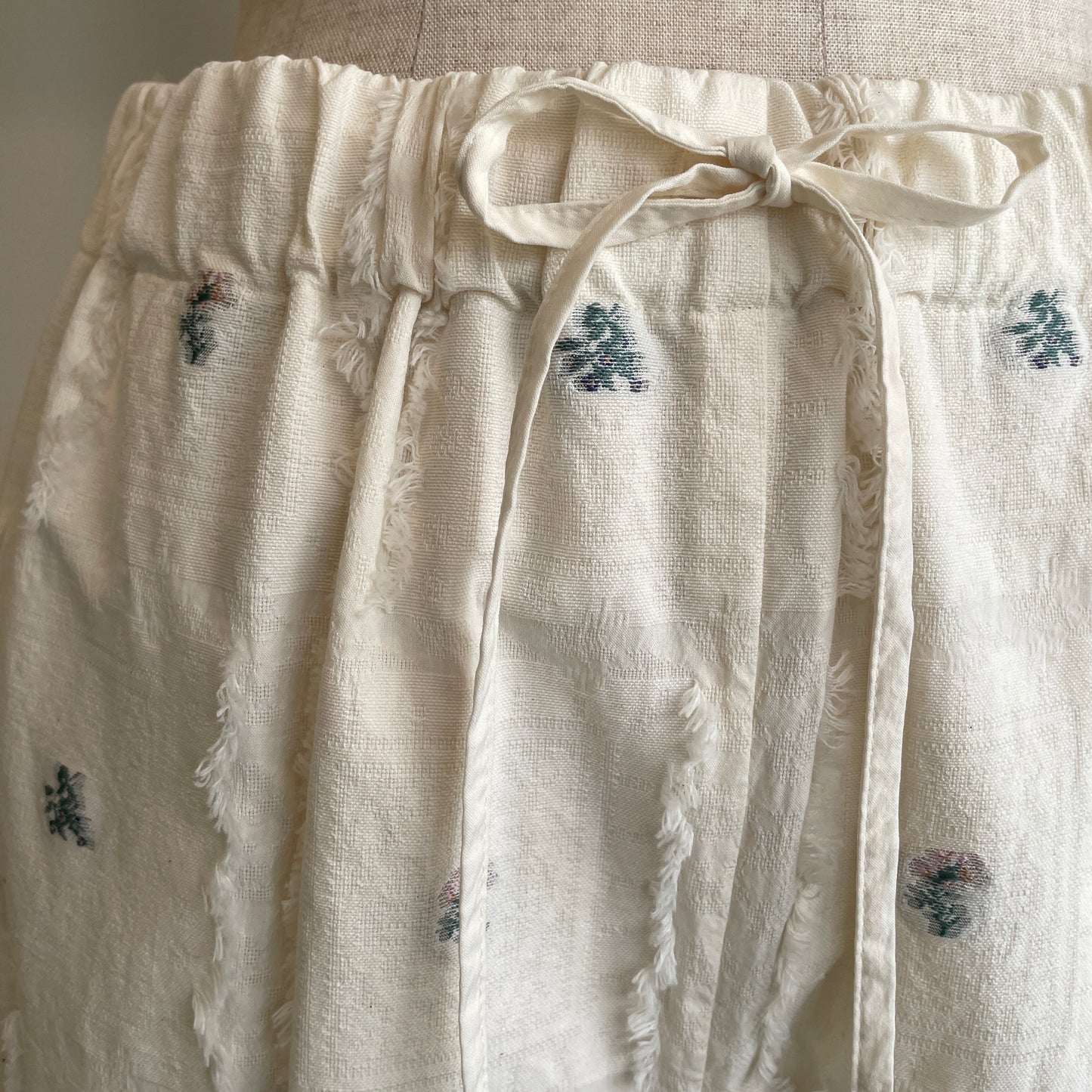 qiri //fleurs' lace jacquard gather PT 6301PT005261