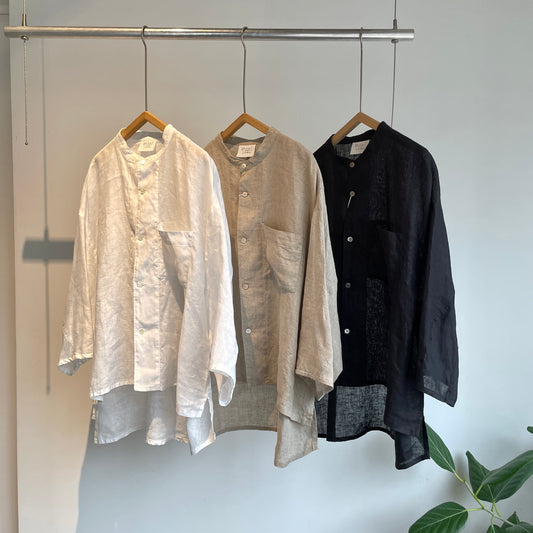 yuni//60/1 Linen cocoon sleeves BL 1701BL039261