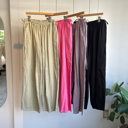 yuni //レーヨン/キュプラ twill product dye drawstrings パンツ　1701PT005252