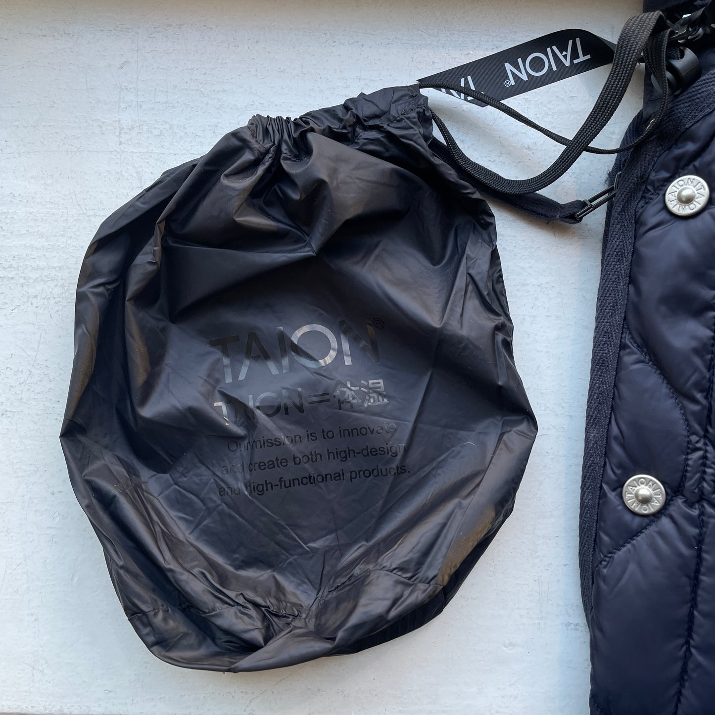 TAION//ミリタリー M65 ライナーWジップ ショートダウンジャケット-ソフトシェル TAION -M65LSZBML-1SHORT