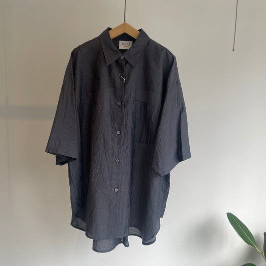 yuni //Ra/R/Ny oversized plain half sleeves シャツ　1701BL027261