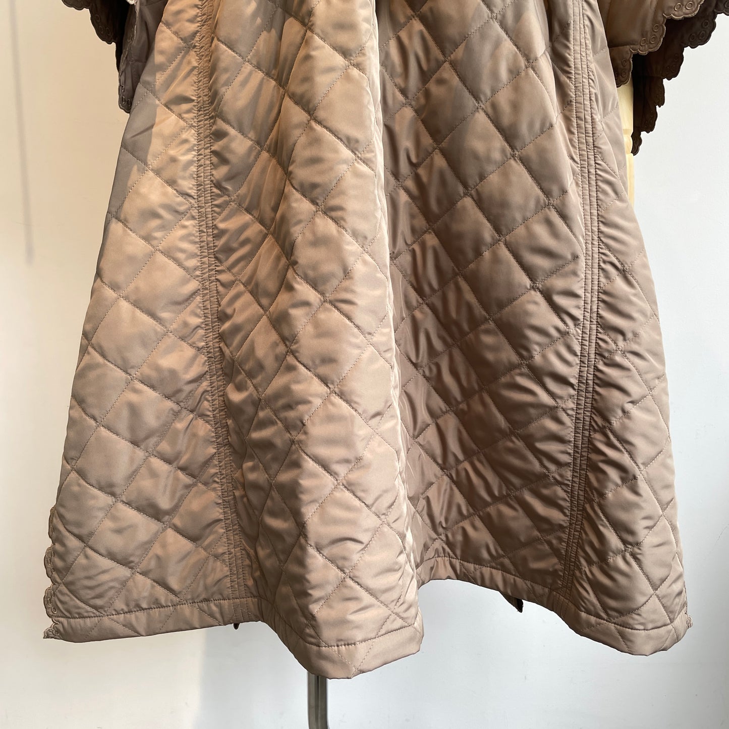 porterdesboutons//キルティングスカラップポンチョコート　P-14-1-057