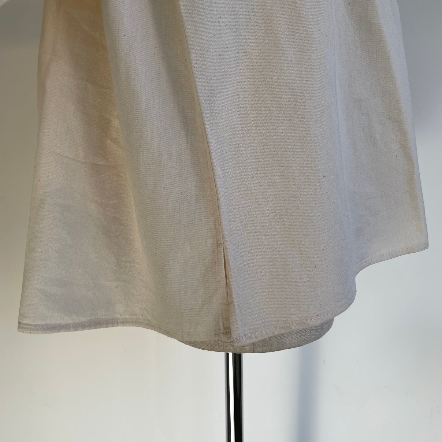 handsofcreation//5.0ZベンベルグウールデニムフリルカラーBL 02610602