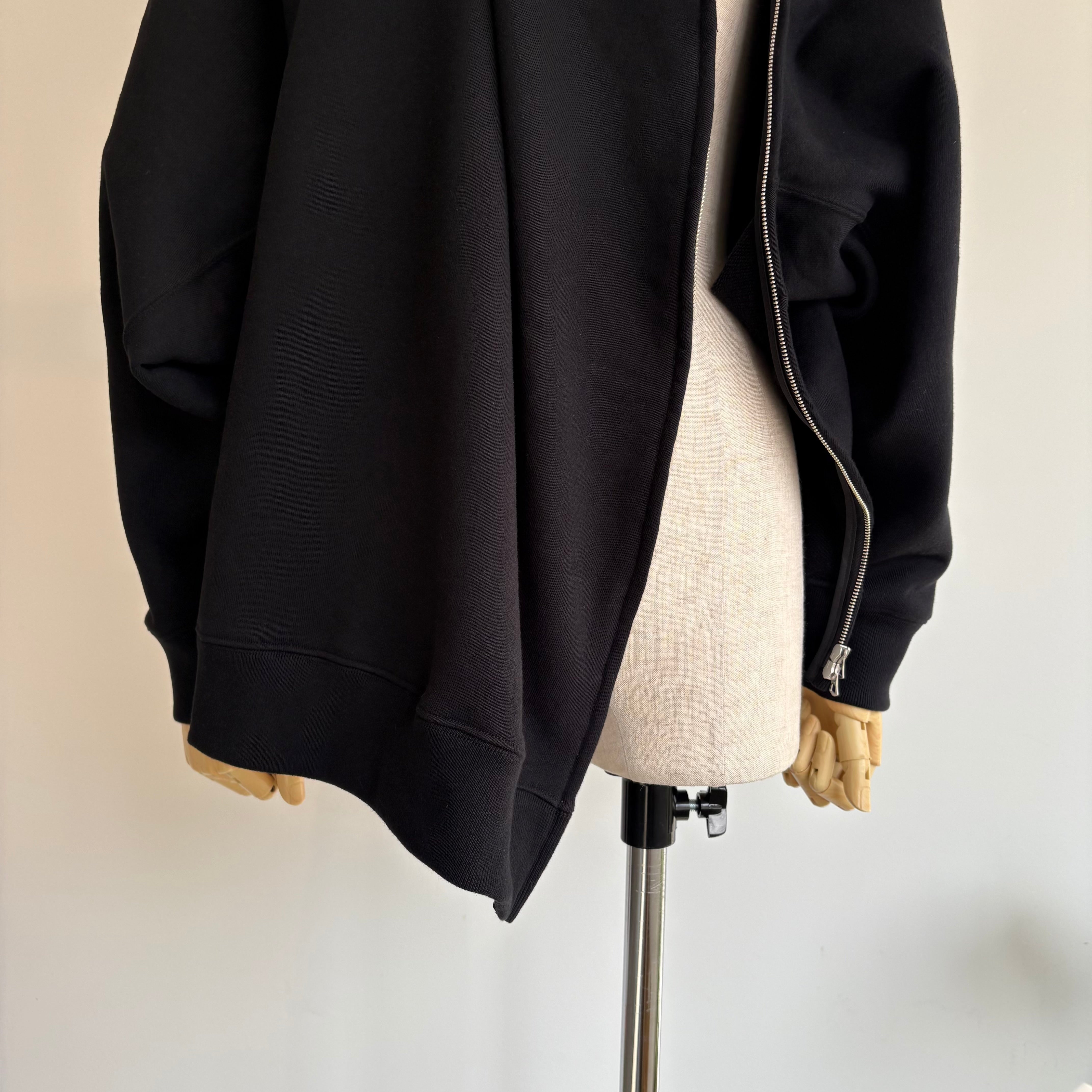haversack//高密度裏毛クルーネックシームZIPスエットシャツ 612620