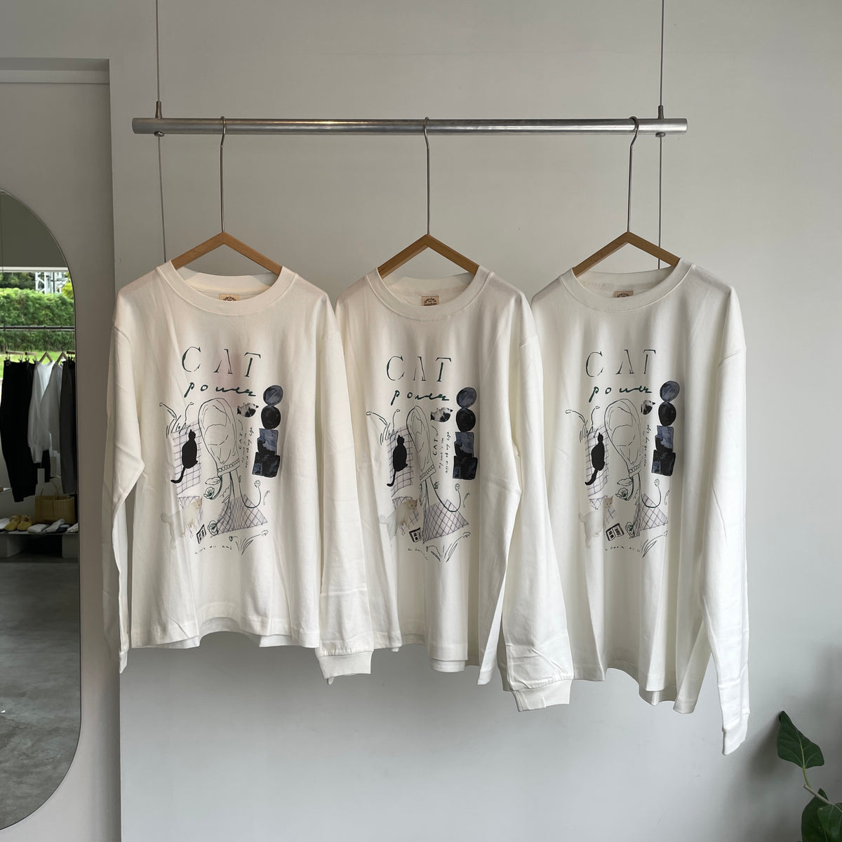 sweetlittlenothing//catpower ロングスリーブTシャツ