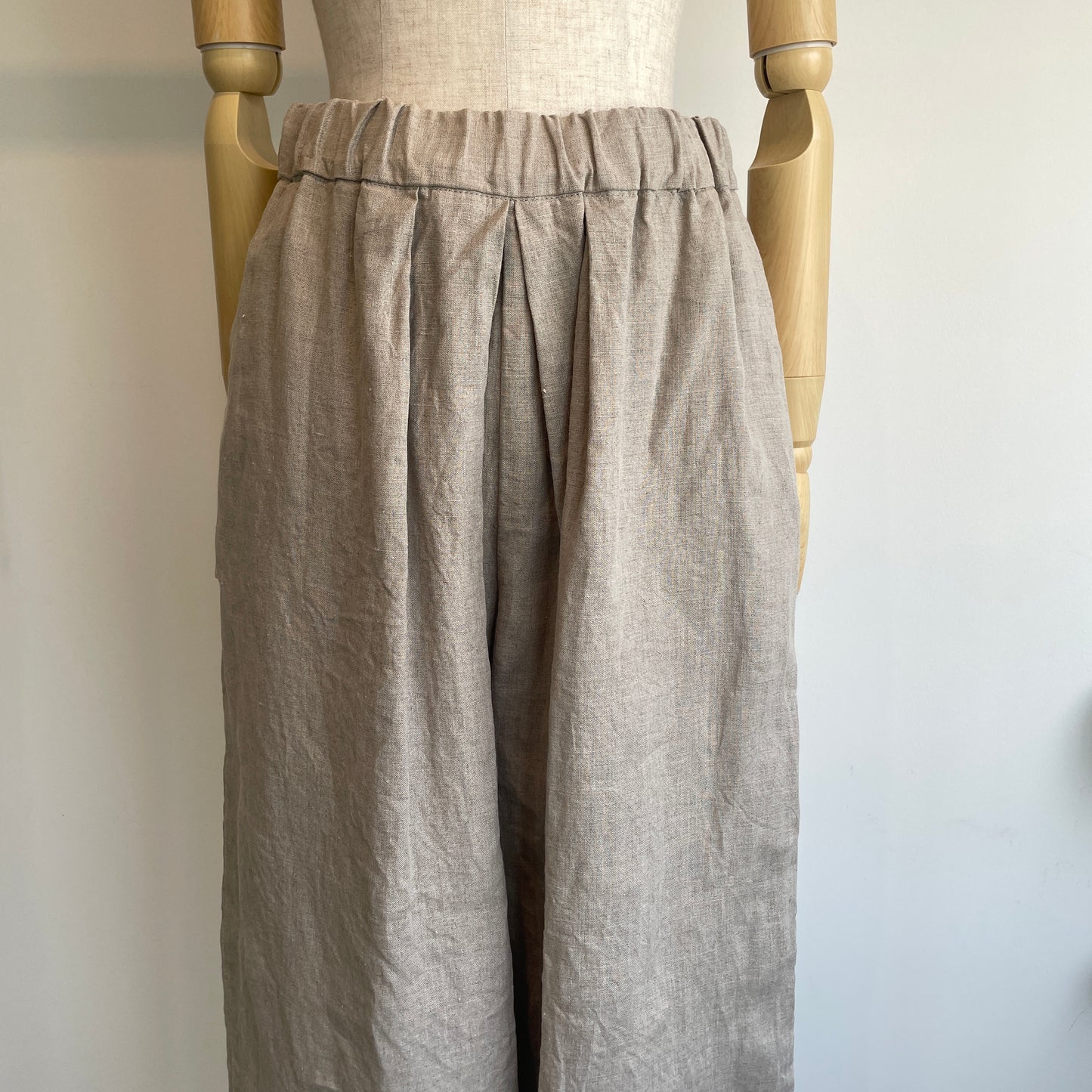 yuni//40/1 Linen easy gum tack パンツ　1701PT028261