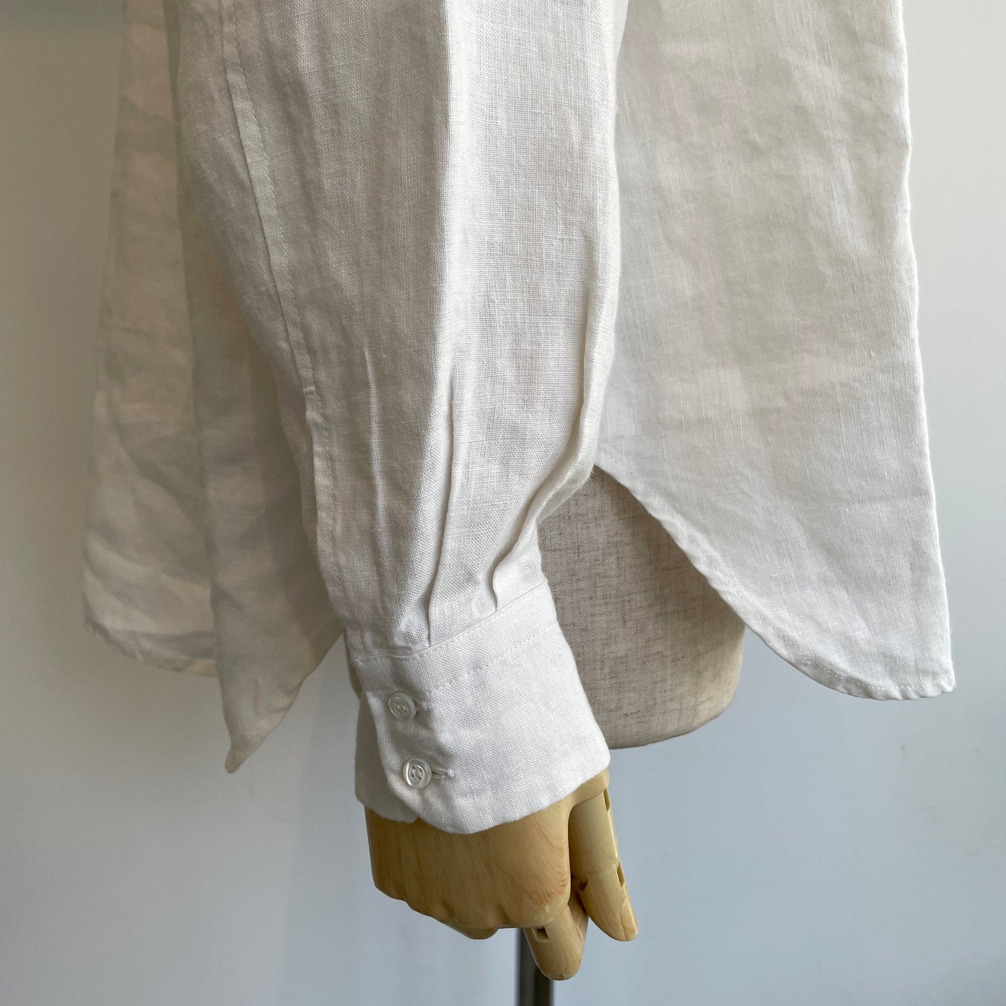 handsofcreation//40/-Linen分微起毛フリルシャツ　01610602