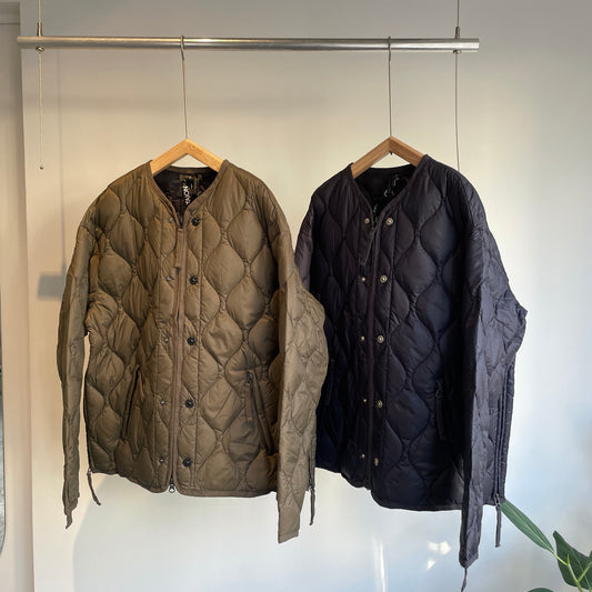 TAION//ミリタリー M65 ライナーWジップ ショートダウンジャケット-ソフトシェル TAION -M65LSZBML-1SHORT