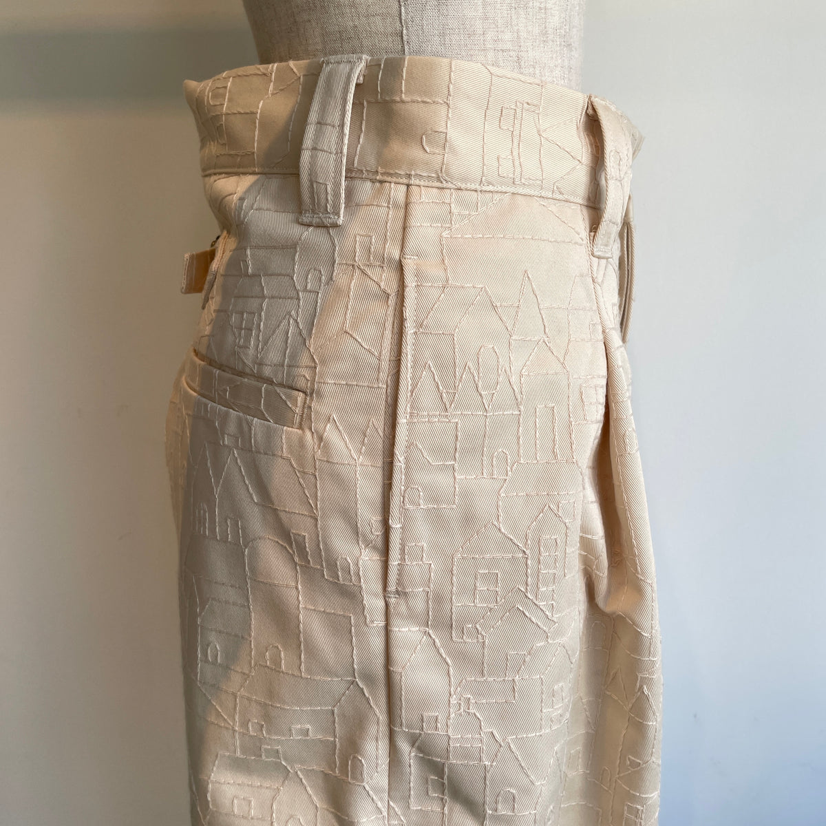 ASEEDONCLOUD【受注商品】//Townscape embroidery Robber trousers 271504