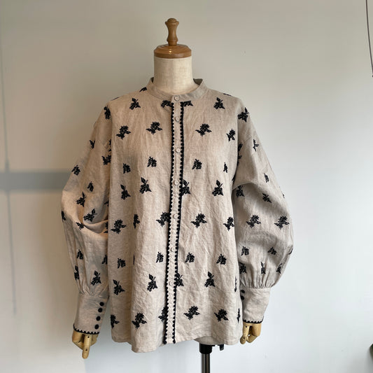 qiri //金木犀 embroidery ブラウス 6301BL002252