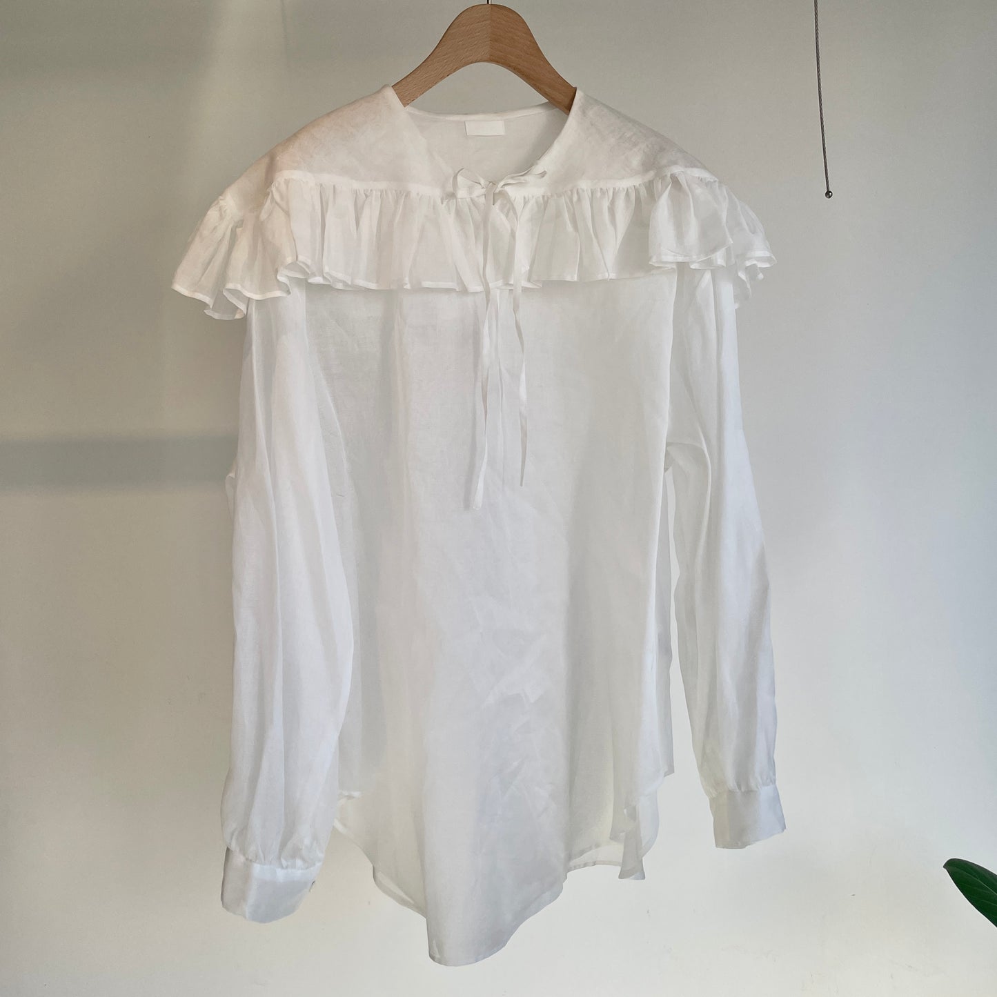 Heriter //コットンオーガンジーフリルカラーブラウス　H0-00-3065