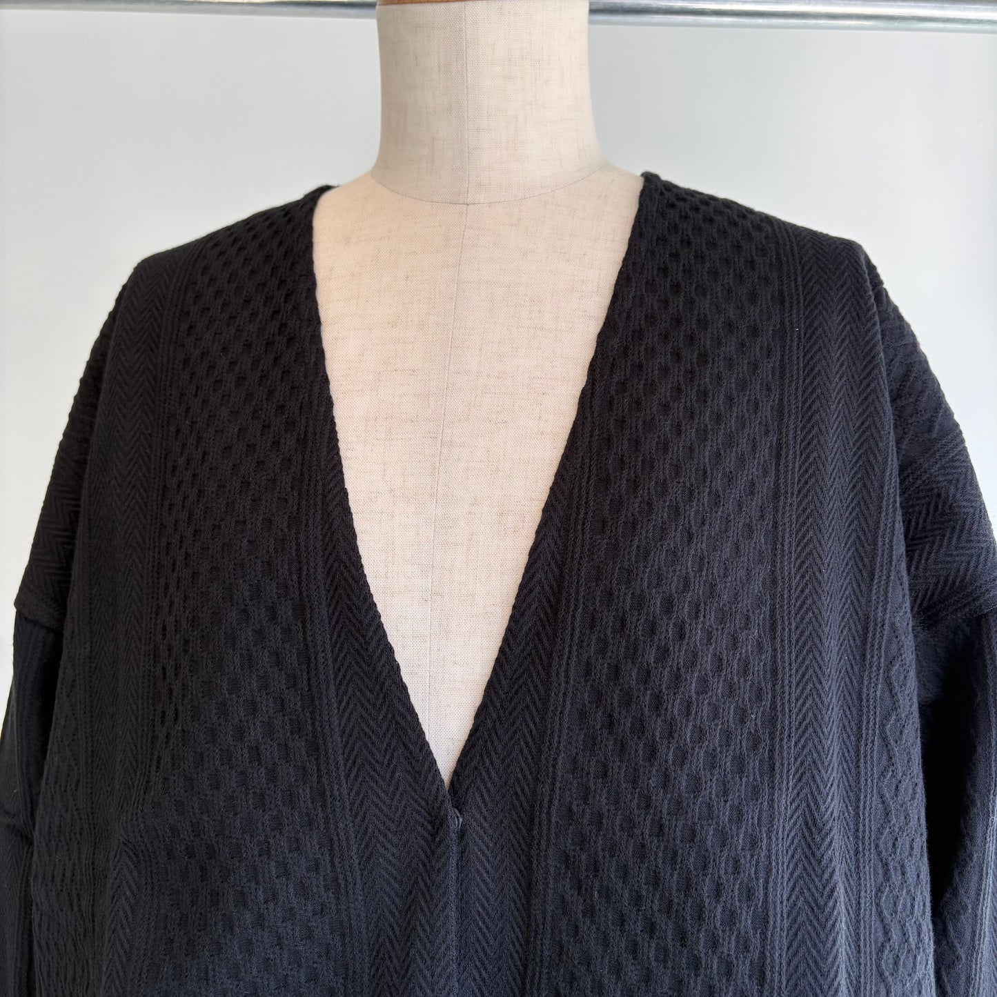 porter des boutons//マルチジャガードカーディガン　P-25068