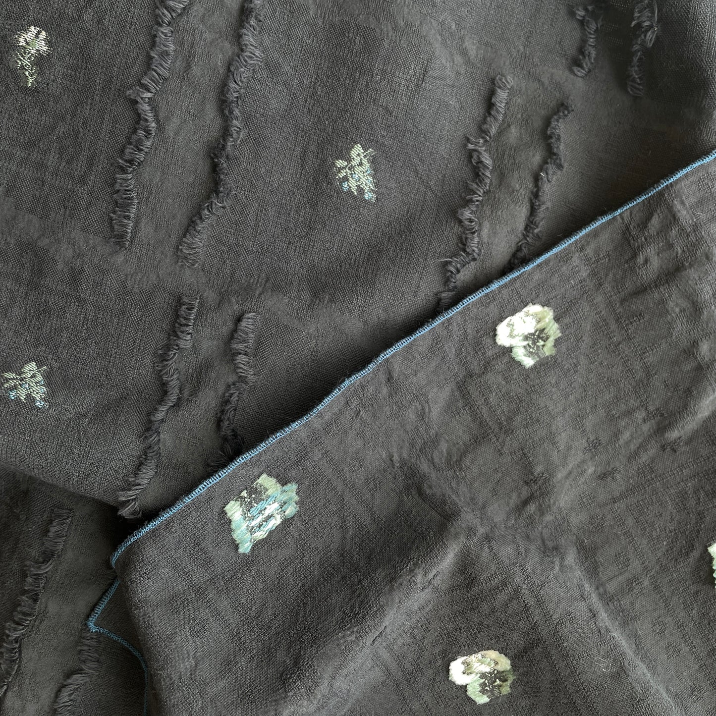 qiri //fleurs' lace jacquard stole 6301CU002261