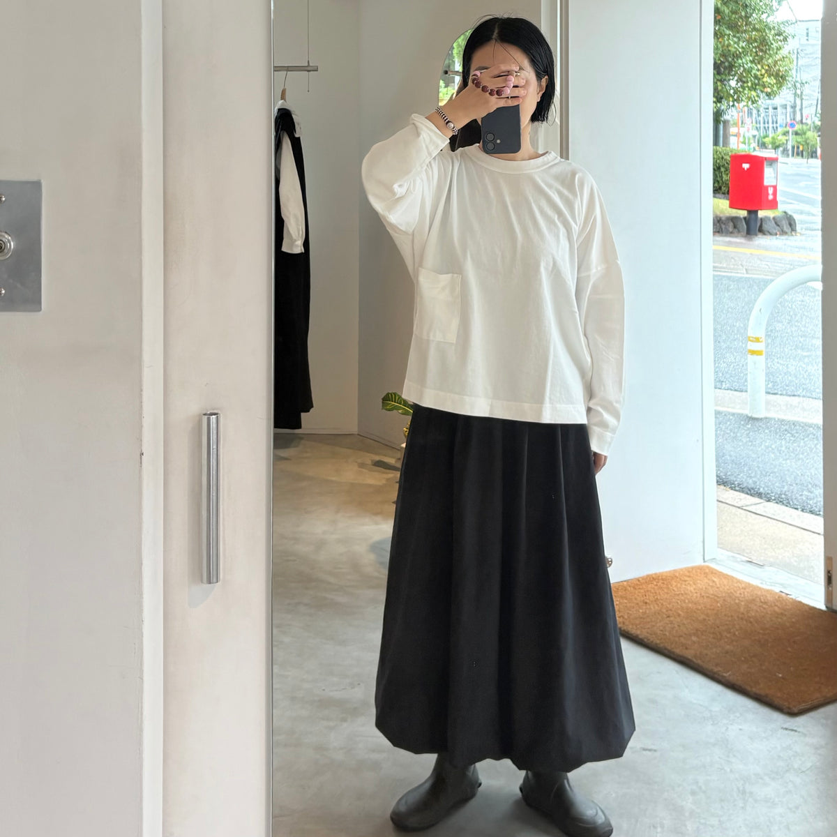 handsofcreation//16/-JPN天竺ドロップショルダーポケットPO 02640827