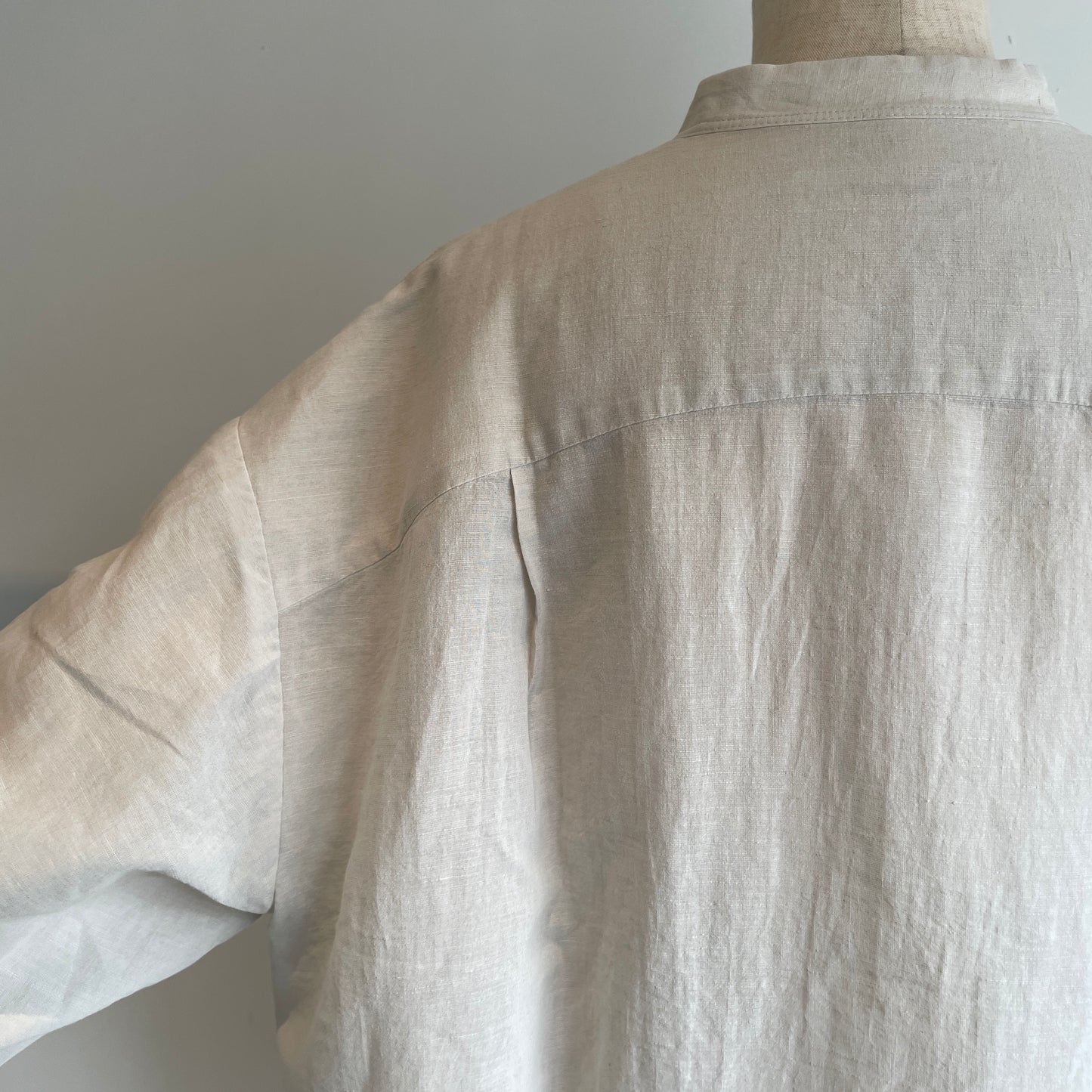 Aさま専用handsofcreation //CV100/2✕ 60/cotton/LinenCloth バンドカラーシアブルゾン　01610403