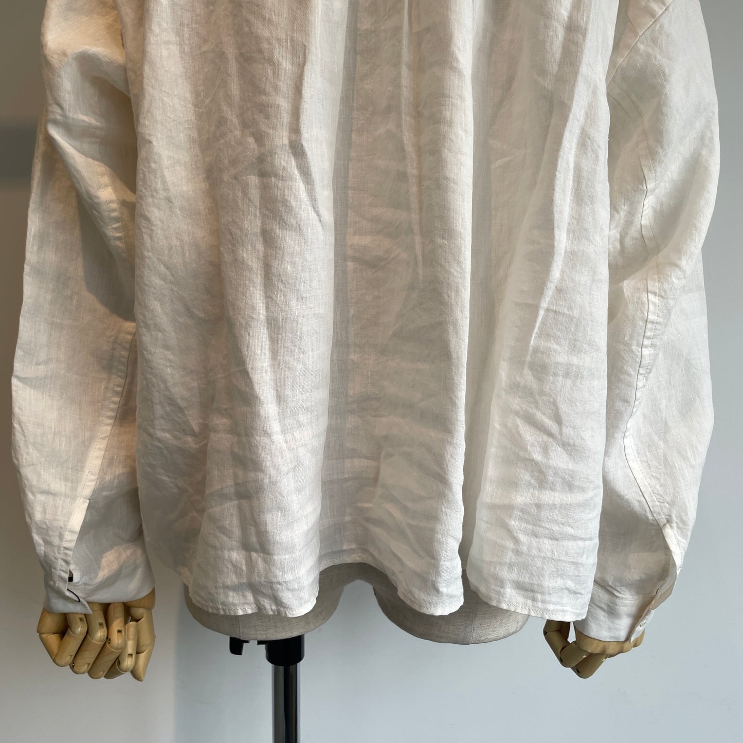 handsofcreation//Linen/Ra/chambrayプチスタンドタックフリルBL 01610612