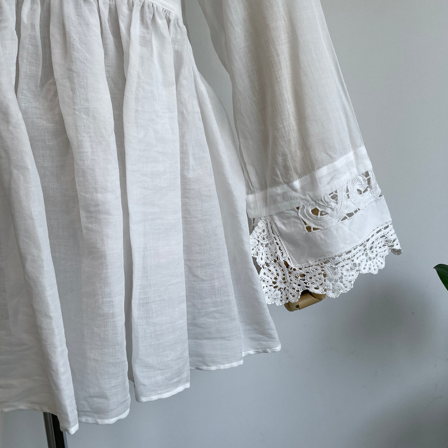 heriter//bobbin lace cutwork parts blouse HO-00-3079