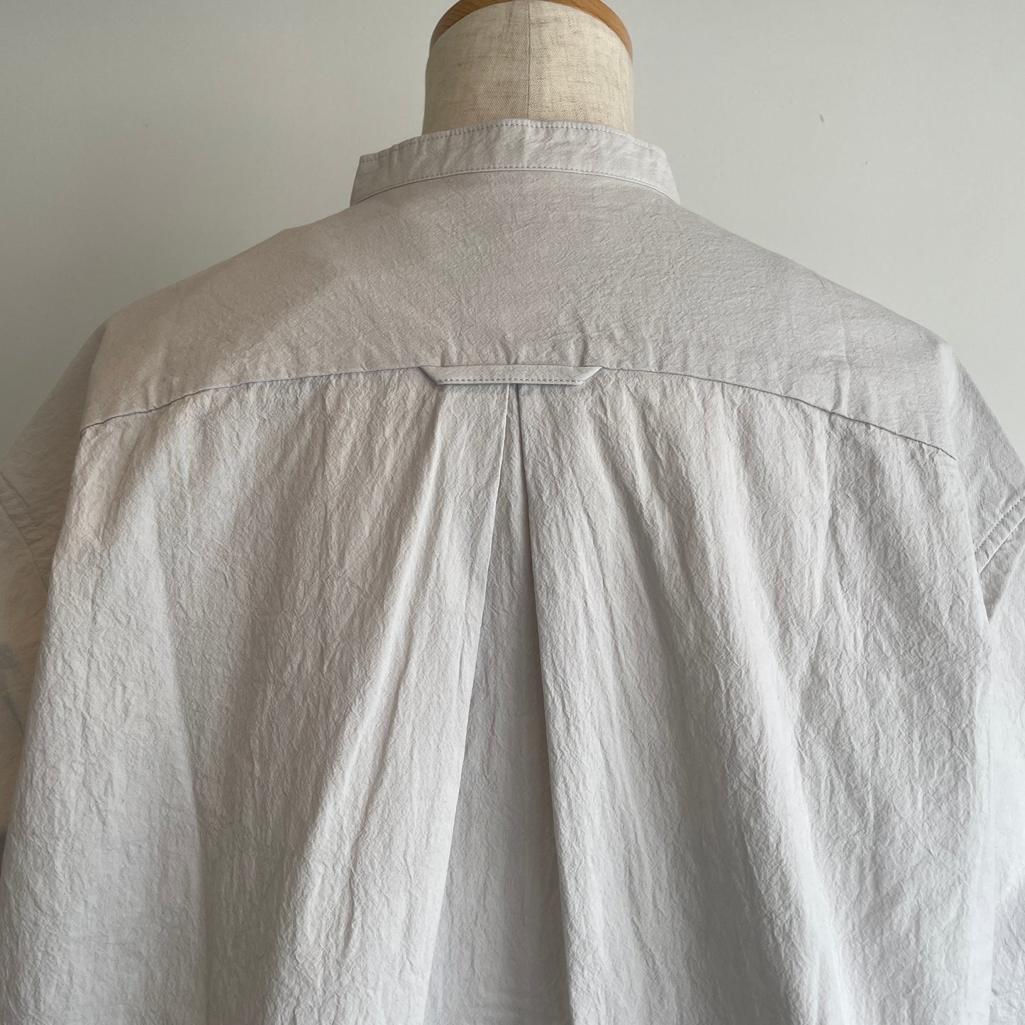 handsofcreation//強然cotton桐七炊きバンドカラー半袖シャツ　01630643