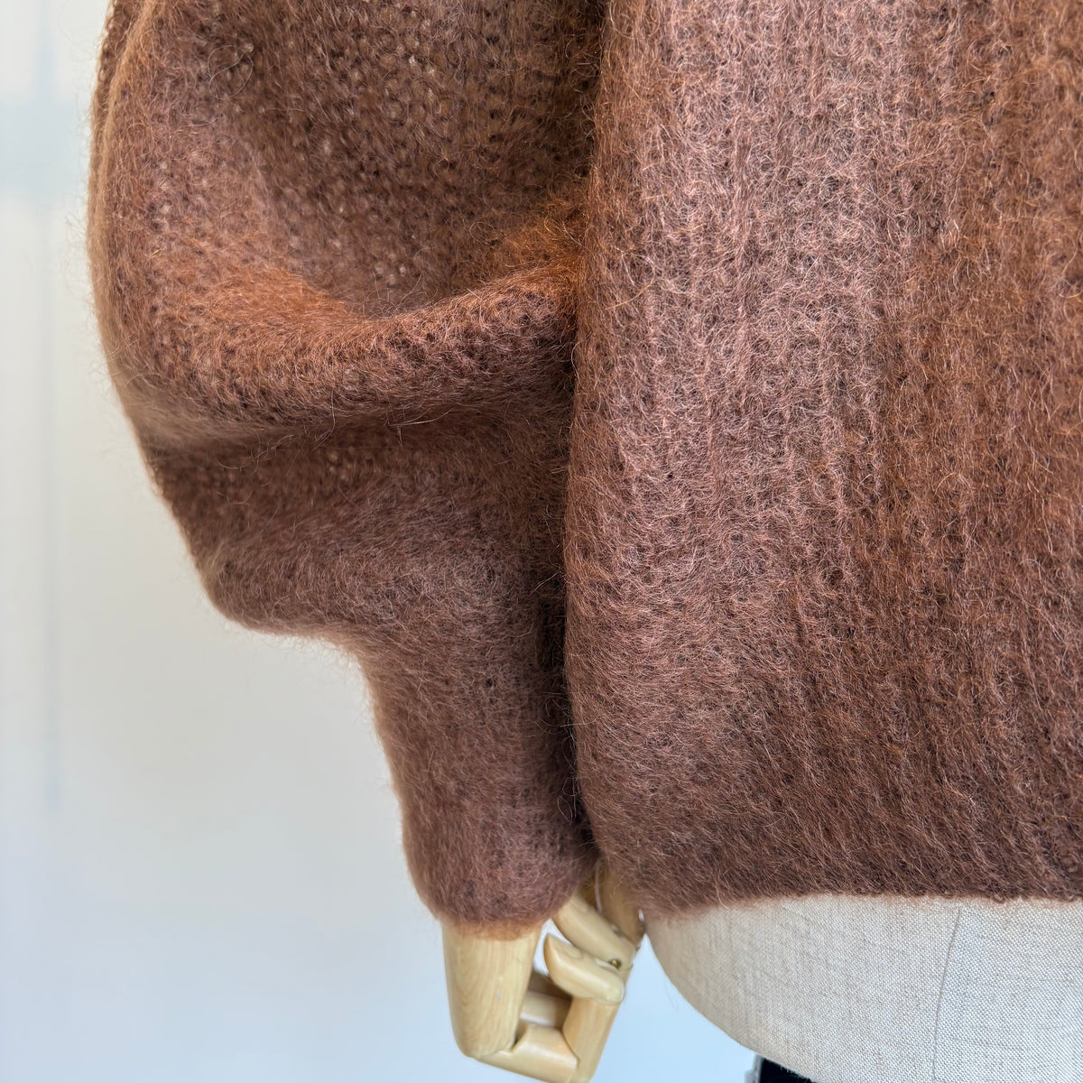 heriter//beads embroidery mohair cardigan  H0-00-1007