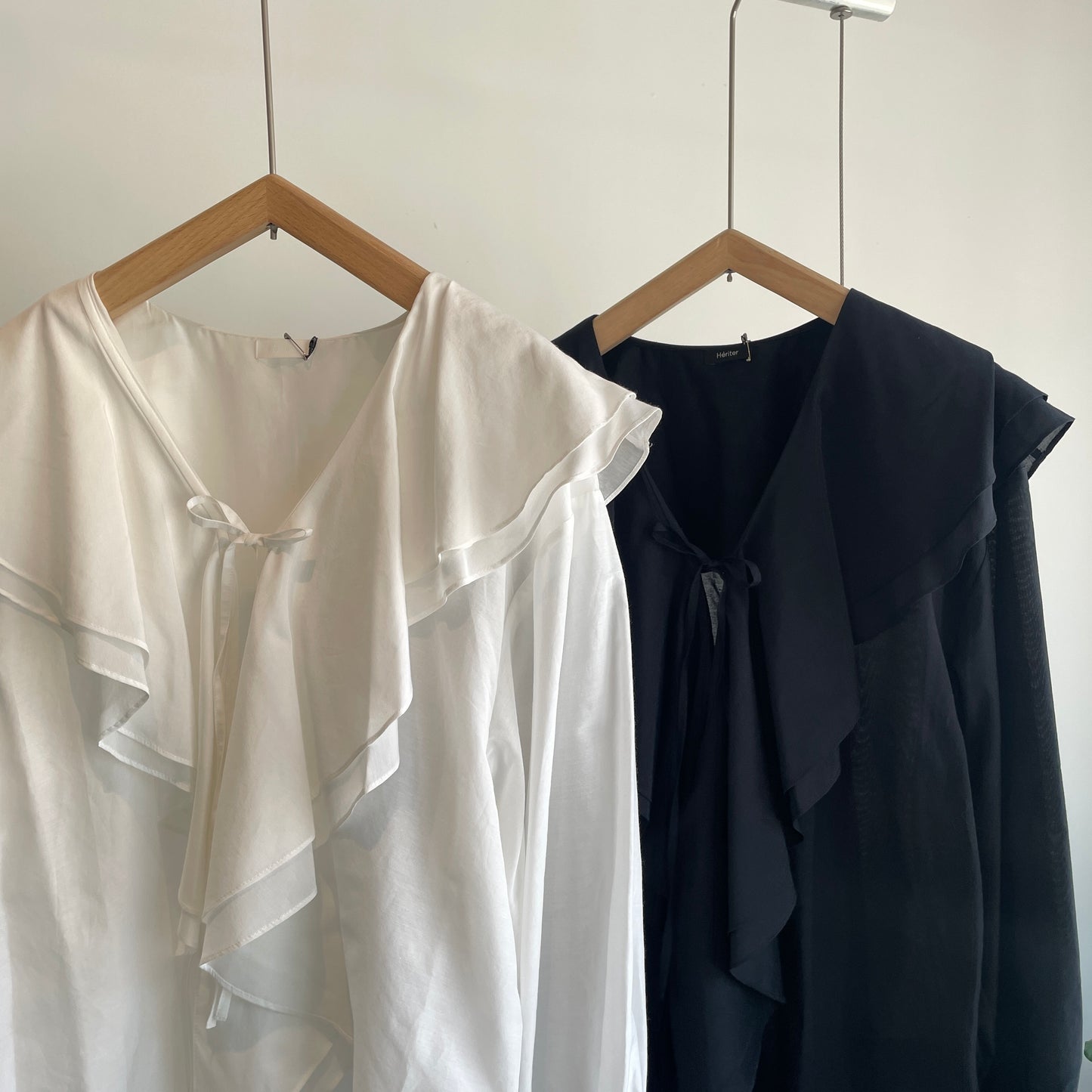 heriter//cotton silk raffle blouse H2-26-3003