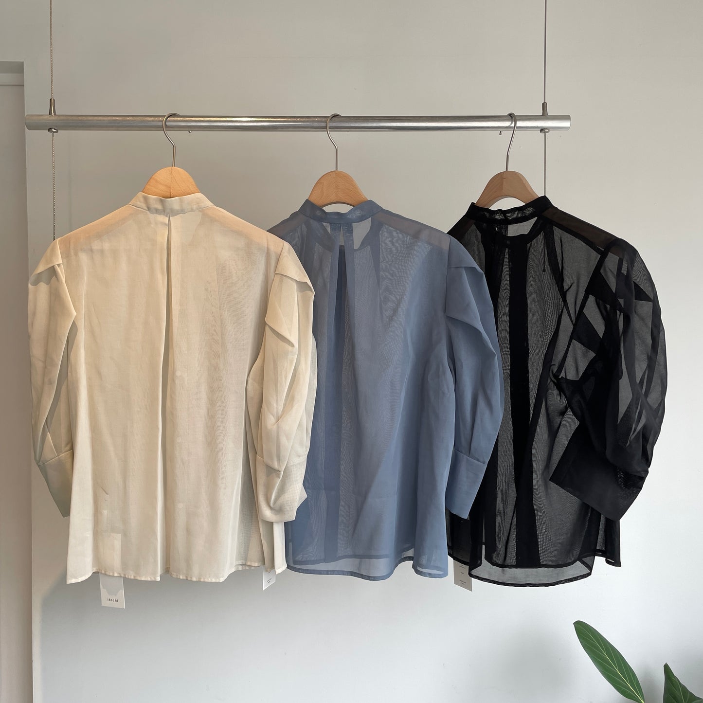 itochi //100/2 cotton organdy transparent blouse