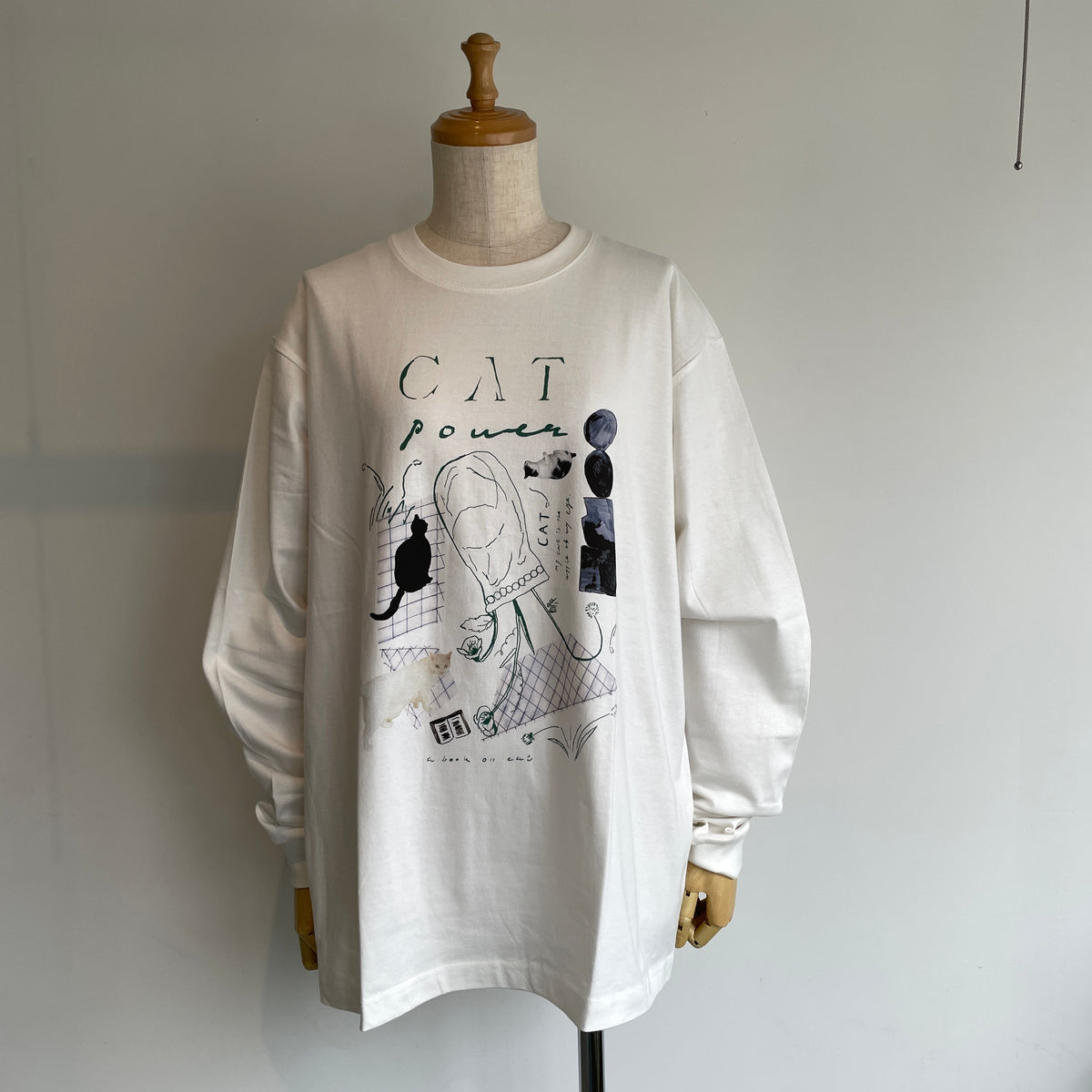 sweetlittlenothing//catpower ロングスリーブTシャツ