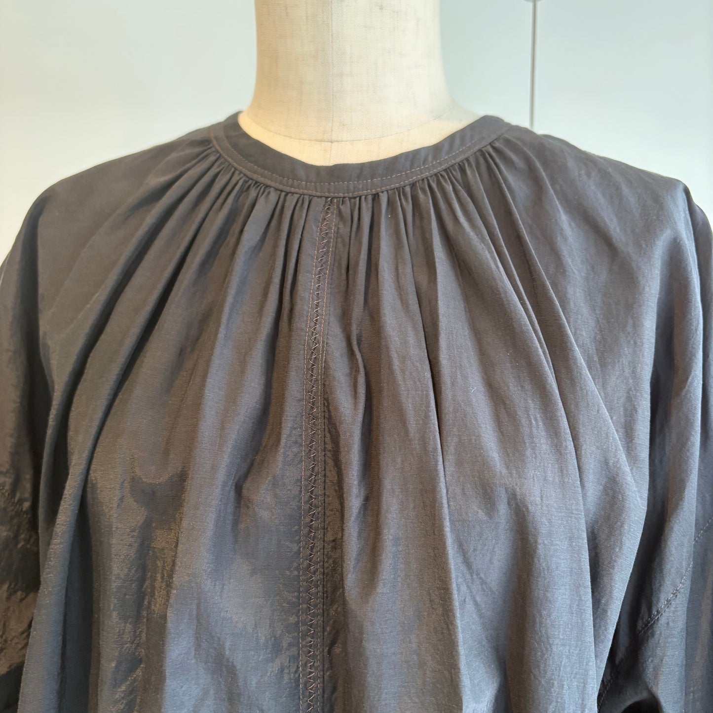 yuni//100/1Cotton/Cupra gather sleevesブラウス　1701BL1701BL017261