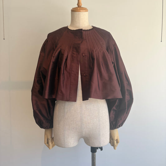 TOURNON.//シルクデュピオン クロップドジャケット  TR26AJK013